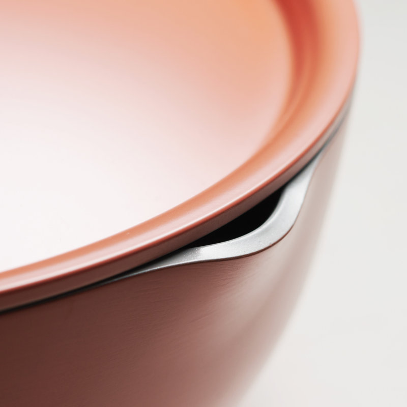 Persimmon Orange 5 qt Ceramic Non-Stick Saute Pan Set with Lid