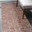 Calam Traditional Durable Performance Orange/Gray Indoor Area Rug-7951280