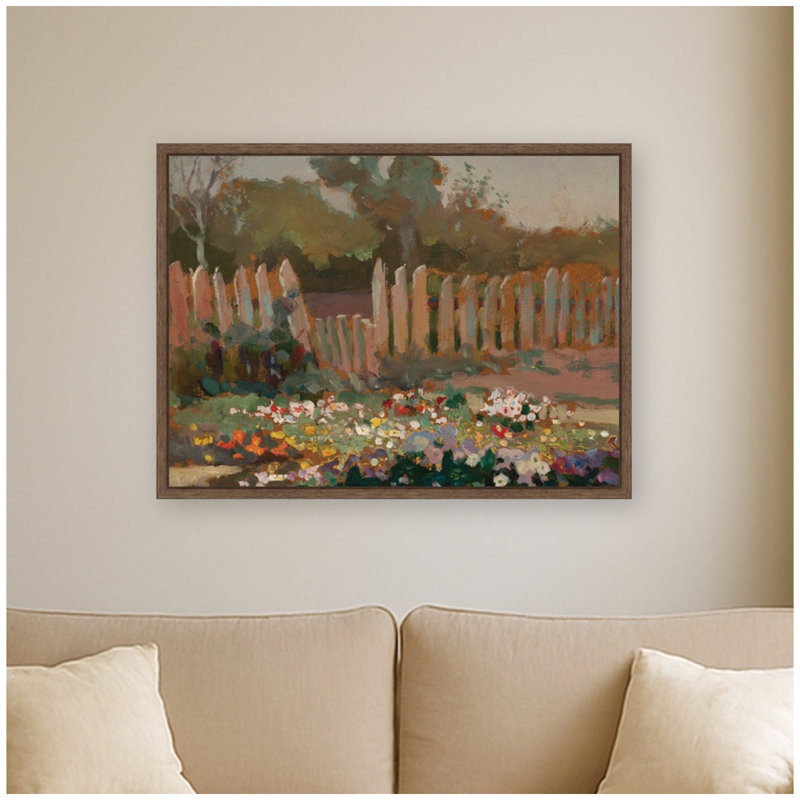 «Village Garden» par Jan Stanislawski par Nostalgia Prints, reproduction d'art sur toile encadrée, H 18 po x l 24 po