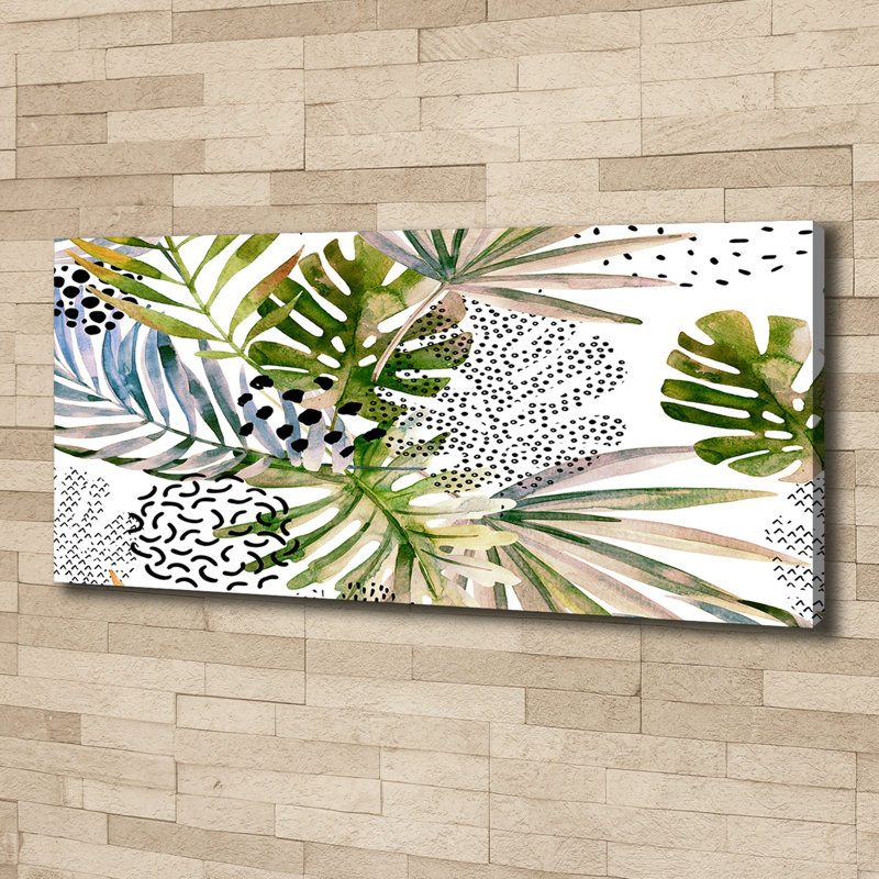 Tropical Leaves - No Frame Print on Canvas