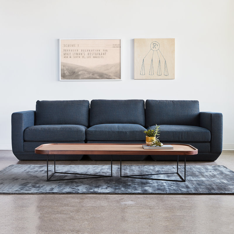 Podium Modular 3 PC Sofa, Bayview Silver Performance Twill