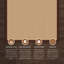 Tapis berbère beige fait à la main avec bordure en coton brun fait à la main Nannette-1032722231