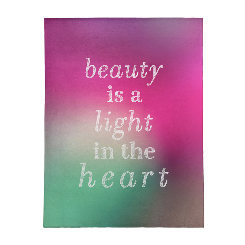 Quotes Chenille Indoor Rug, Rectangle 5' x 7'