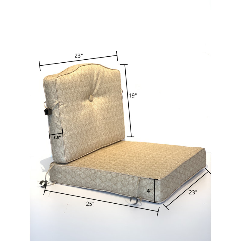 Coussin de siège/dossier d’extérieur, Crème