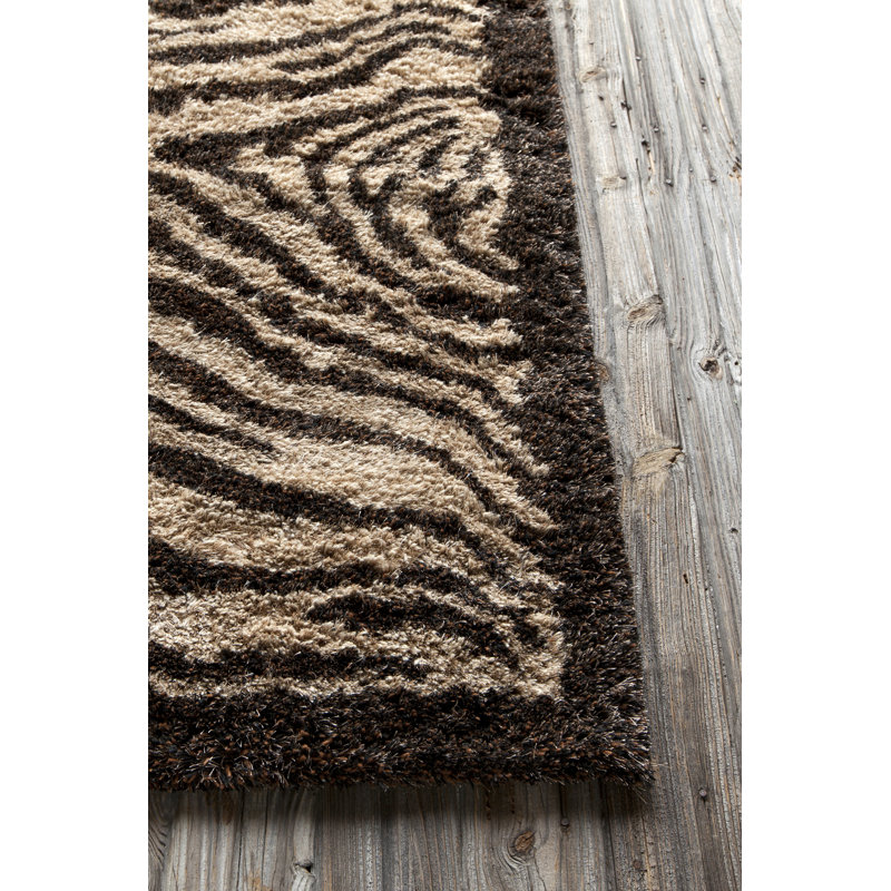 Tapis noir / gris en laine Baumgarten, Rectangle 5 pi x 7 pi 6 po