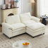 Canapé rembourré 80,31 po en chenille confortable avec repose-pieds Cloud
