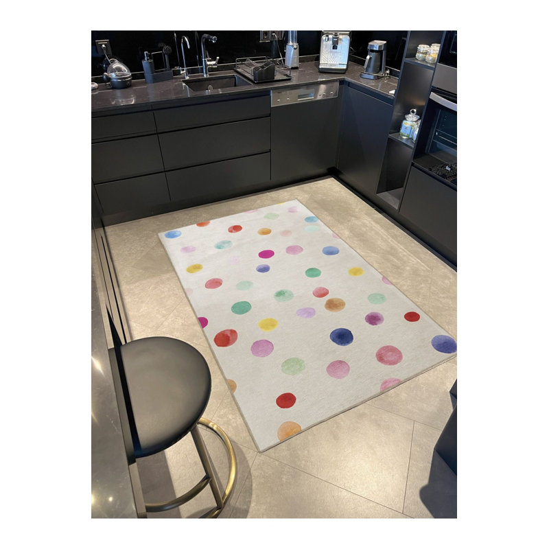 Tapis beige lavable à la machine, Tapis de couloir 3 pi 3 po x 9 pi 10 po