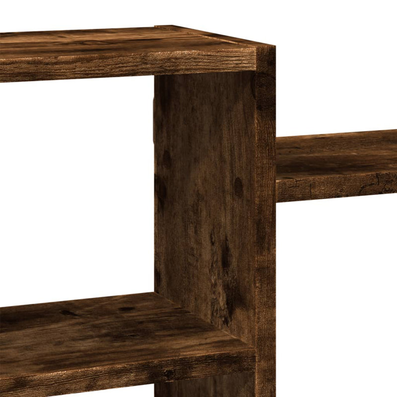 17 Stories Wall Shelf Engineered Wood, Smoked Oak, 42cm H x 129cm W x 18cm