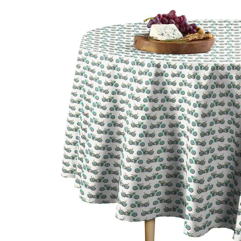 Ehren Geometric Round Tablecloth, 84" x 84"