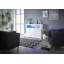 Aube White 3 Door Sideboard Storage Cabinet Buffet with Lights . Glossy 