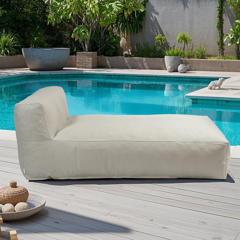 Méridienne de jardin pour l'extérieur, Ivoire ivoire