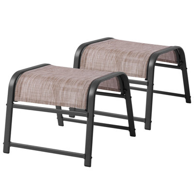 Metal Outdoor Ottoman(Set Of 2)