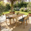 4 - Person Outdoor Acacia Wood Patio Dining Set With Rectangular Table -1356128231