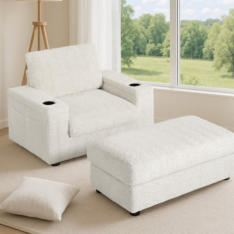 Seeger Chaise Lounge, Beige