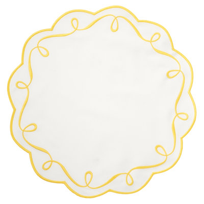 Ribbon Twirl 100% Pthalate-free Vinyl Scalloped Placemats
