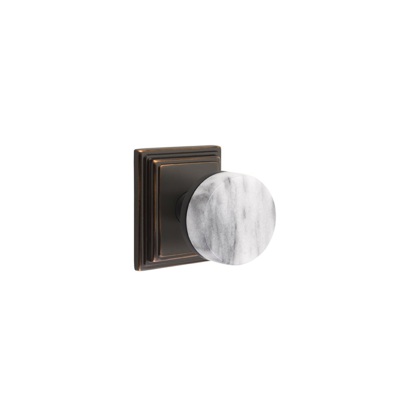 Select Knob with Square Rosette, Oil Rubbed Bronze