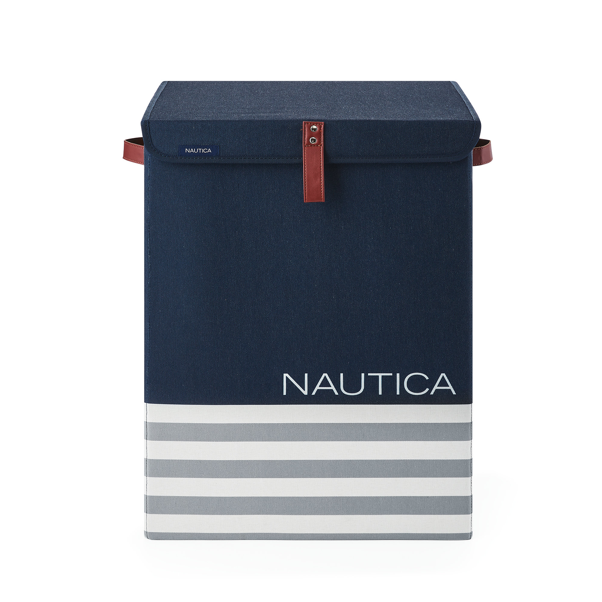 Nautica Navy Multi Stripe 100% Cotton Oven Mitts With Silicone