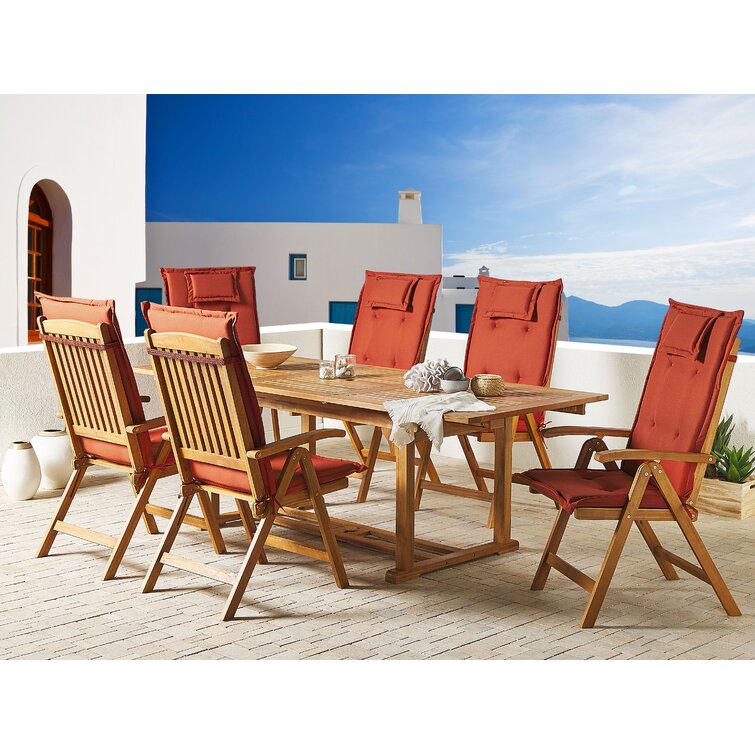 Boothe Rectangular 6 - Person 160cm Long Dining Set with Cushions