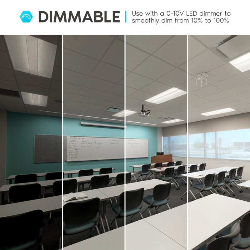 1' x 4' Dimmable LED Troffer Panel Light, 2
