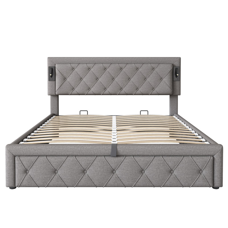 Eyota Upholstered Ottoman Storage Bed, European Kingsize (160 x 200cm)