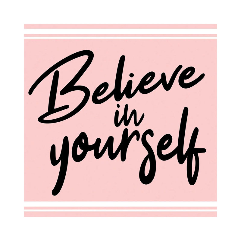 Believe Pink by Kimberly Allen - Wrapped Canvas Print, 45.72 cm H x 45.72 cm W x 1.91 cm D