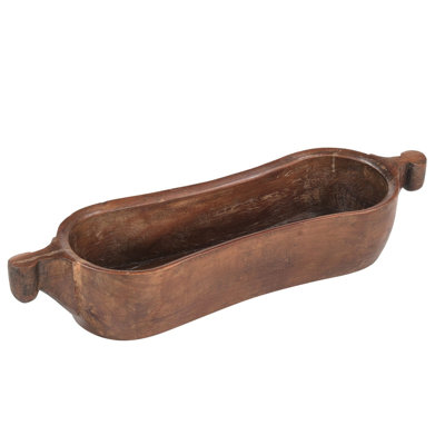 36" Extra Large Hand Carved Rustic Wood Dough Bowl Farmhouse Table Centerpiece