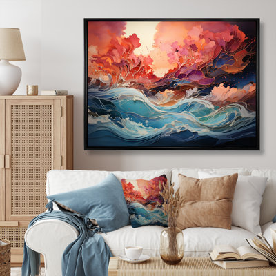 Art japonais sur toile, "Tempête japonaise"