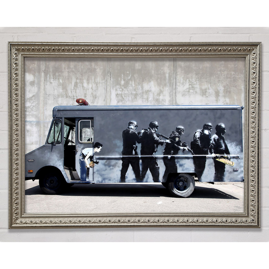 Banksy Swat Truck - Einzelner Bilderrahmen Kunstdrucke