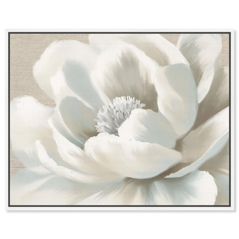 Toile «Silken Sepal II» par Art Remedy, H 37 po x l 46 po, Cadre flottant blanc