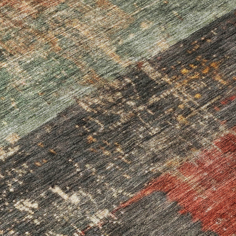 Tapis intérieur / extérieur vert Threadin , 9 pi x 12 pi