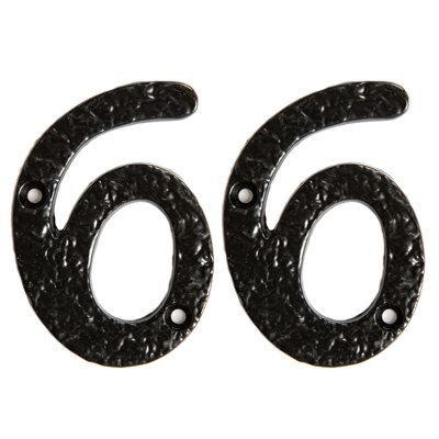 7.6cm H Iron House Number