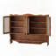 Armoire murale rétro à 4 portes avec tablettes amovibles et support à crochets ouvert Retro
