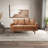 Laurel 58'' Faux Leather Square Arm Sofa Loveseat