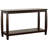 Cappuccino Table With Rectangular Form And Double Shelf For Convenience Console Functional Top Extra