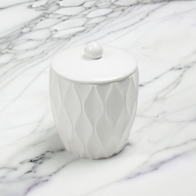 Contenant de rangement Wave blanc