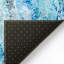 Tapis bleu abstrait tissé à la machine-1418909956