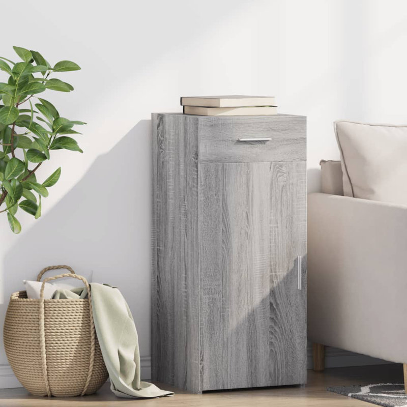 Neelum Sideboard, 93cm H x 40cm W x 42.5cm D, Grey/Sonoma