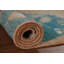 Tapis bleu en laine noué à la main de conception unique 2 pi 0 po x 3 pi 10 po New Age