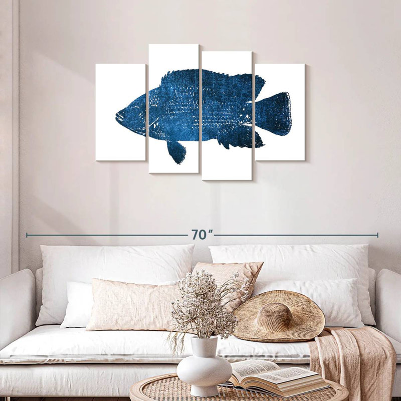 Navy Fish, 27" H x 43" W