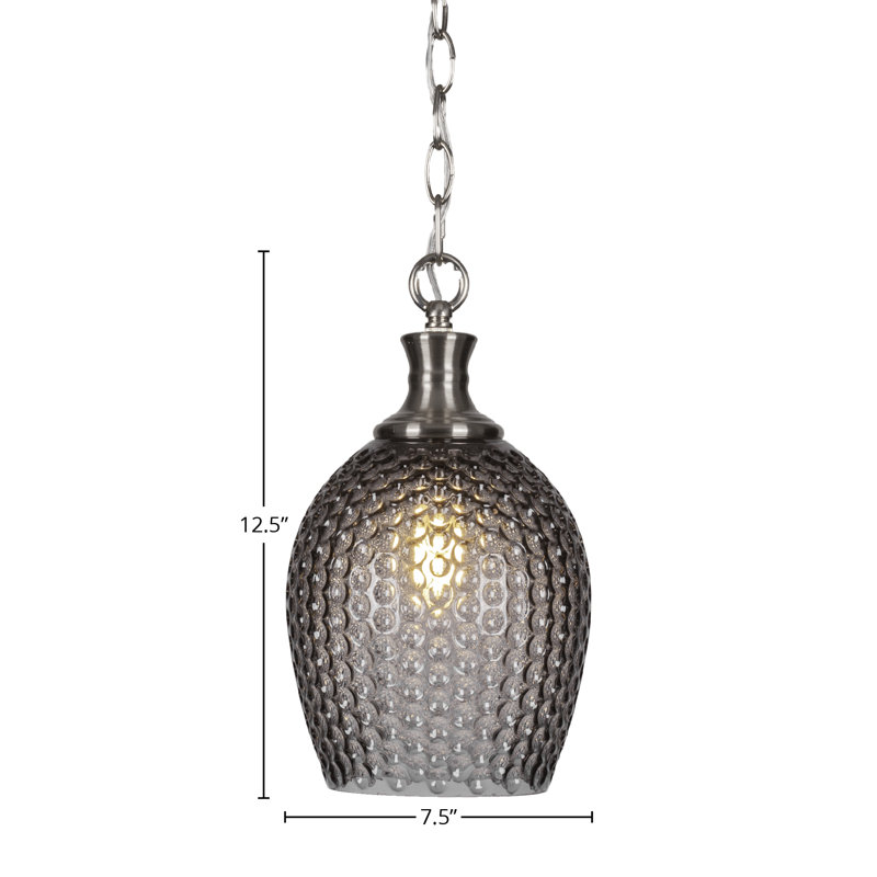 Luminaire suspendu à chaîne Zola, Nickel