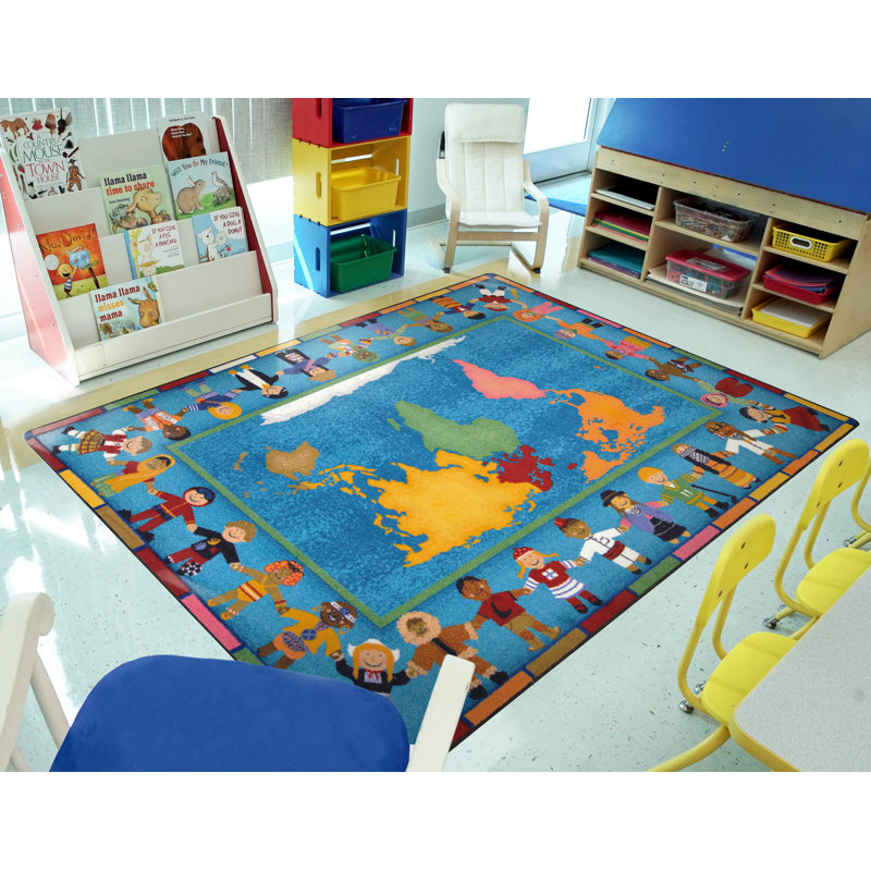 Tapis «Hands Around The World» par Joy Carpets, Rectangle 5 pi 4 po x 7 pi 8 po