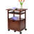 Mobile Printer Station And Organizer With Storage Drawer, Solid And Composite Wood Construction, Walnut Finish, Assembly Required