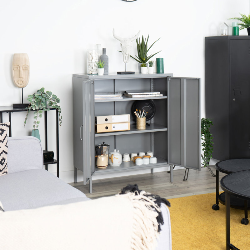 Emmry Steel Rectangle Cabinet Accent Chest
