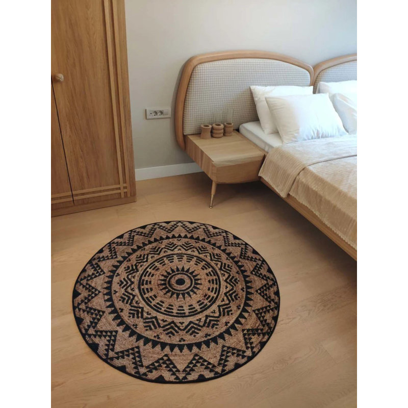 Tapis rond rond avec envers antidérapant Toscana, Rond 2 pi 11 po