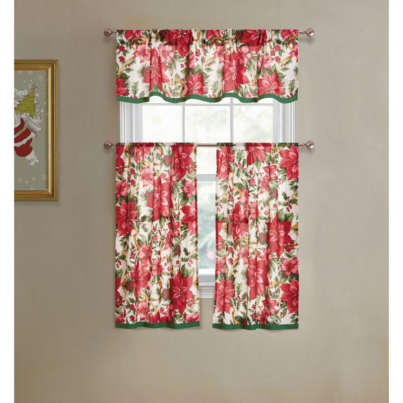 Elraine Floral Tailored Kitchen Curtain