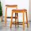 Tabouret de bar 30 po avec siège en cuir reconstitué doux - Élégant pour tout espace-2139116588-2139116591