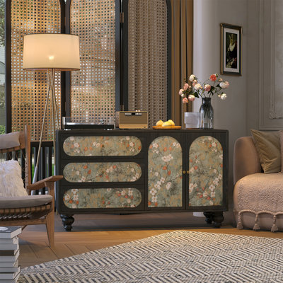 Three Drawer Pine Wood Sideboard