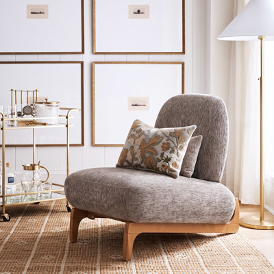 Chaise d'appoint rembourrée sans accoudoirs Hamilton