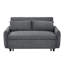 2 sièges avec velours côtelé gris et port, caractéristique convertible 58,11 ports,