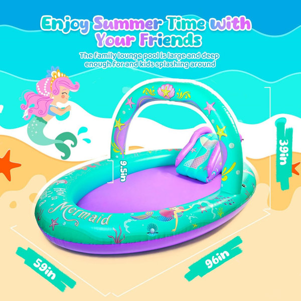 Shell Baby Pool DESIGN SHOP BY SHELL Mermaid Inflatable Play Centre Kiddie Pool With ...